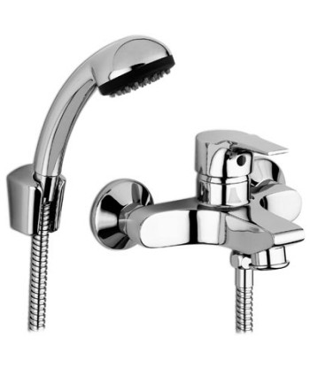MONOCOMANDO VASCA CON DUPLEX SERIE FLAT Cromo