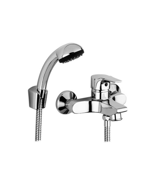 MONOCOMANDO VASCA CON DUPLEX SERIE FLAT Cromo
