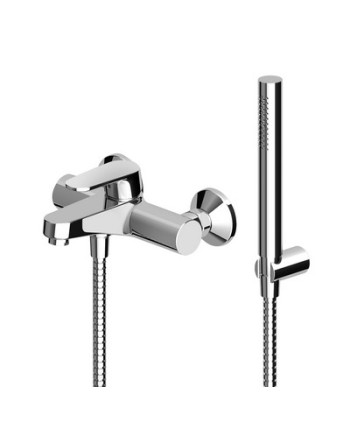 MONOCOMANDO VASCA-DOCCIA ESTERNO C/ACCESSORI SERIE SUN Cromo