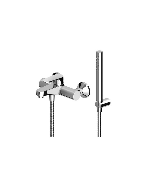 MONOCOMANDO VASCA-DOCCIA ESTERNO C/ACCESSORI SERIE SUN Cromo