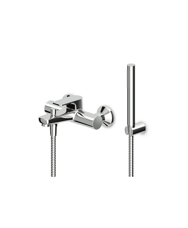 MONOCOMANDO VASCA-DOCCIA ESTERNO C/ACCESSORI SERIE WIND Cromo