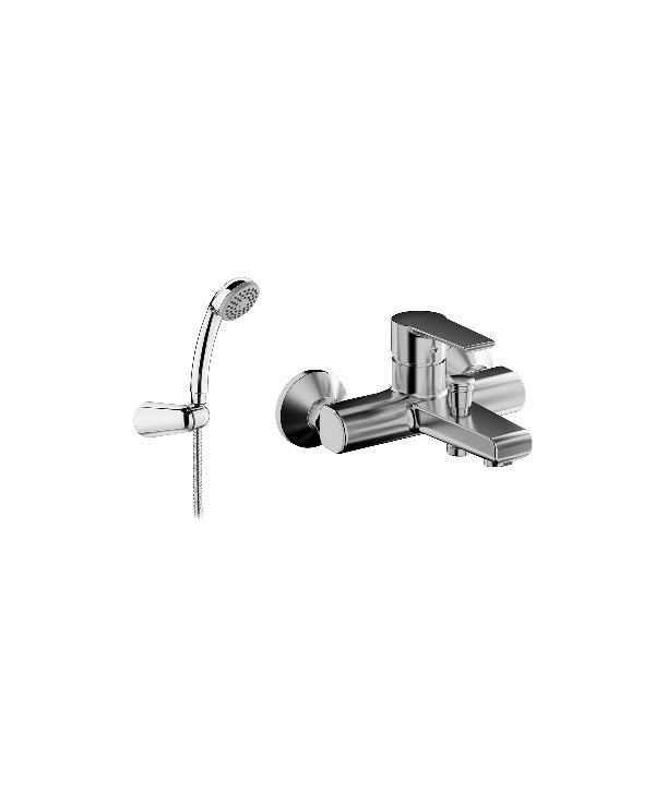 MISCELATORE MONOCOMANDO VASCA CON ACCESSORI LINEA TEN Cromo