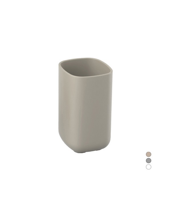 PORTA SPAZZOLINI POD Tortora cm 7 x h. 11,5 x 7