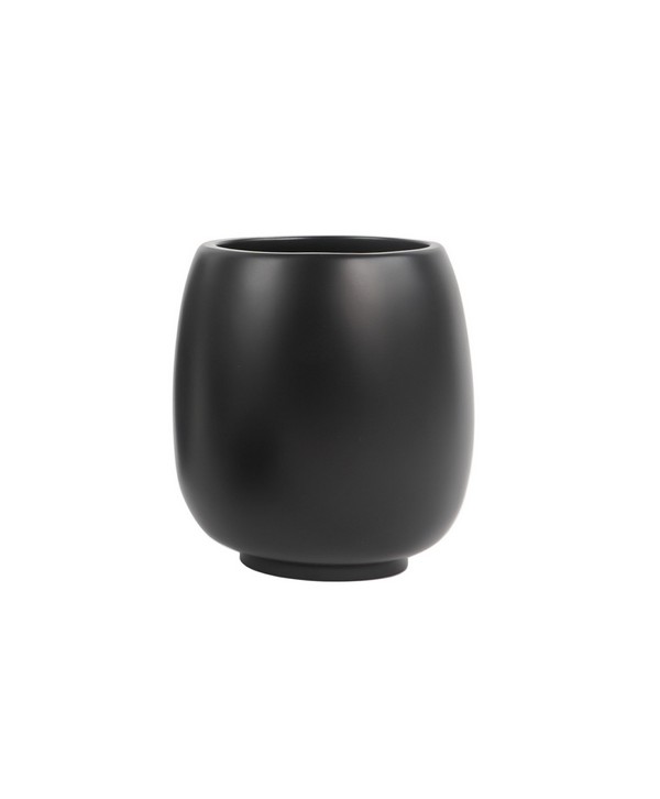 PORTA SPAZZOLINI AFRA Nero Opaco D.10 x h. 11,5 cm