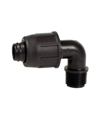 GOMITO a 90°  FILETTATO MASCHIO D. 16 x 1/2