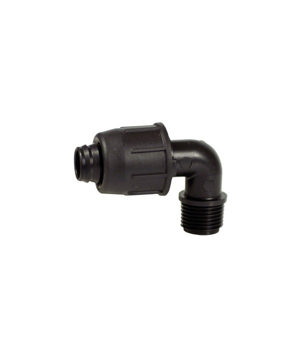 GOMITO a 90°  FILETTATO MASCHIO D. 16 x 1/2