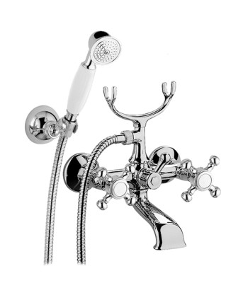 GRUPPO VASCA DOCCIA CON DEVIATORE SERIE VIOLA Cromo