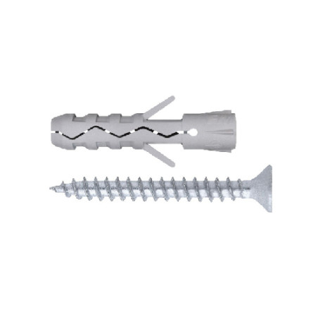 TASSELLO TUVT IN NYLON SENZA BORDO CON VITE TPS 8x40