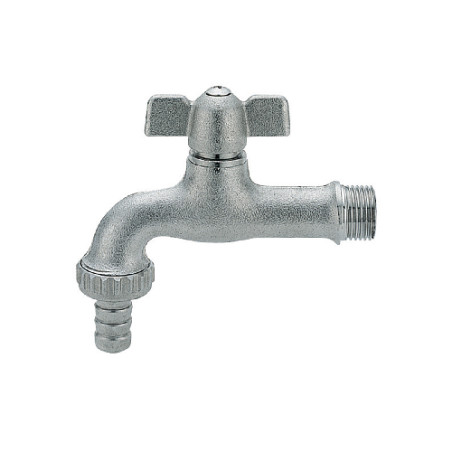 RUBINETTO PORTAGOMMA OTTONE NICHELATO ANTIGELO 1/2"   DN 10   PN 10