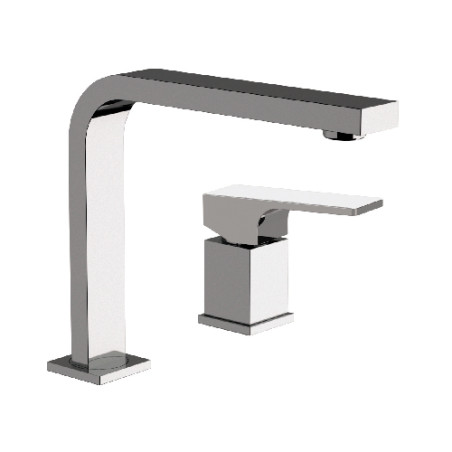 MISCELATORE MONOCOMANDO LAVABO 2 FORI LINEA REBEL Cromo