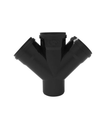 DERIVAZIONE TRIPLA PHONO BLACK 45° MF Diam. 100/40/40