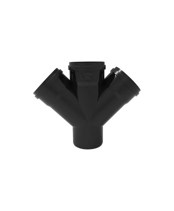 DERIVAZIONE TRIPLA PHONO BLACK 45° MF Diam. 100/40/40