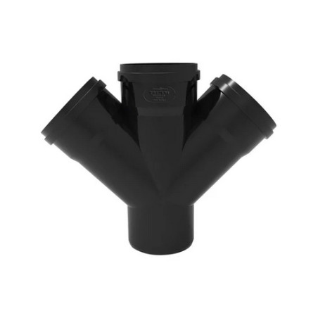 DERIVAZIONE TRIPLA PHONO BLACK 45° MF Diam. 100/40/40