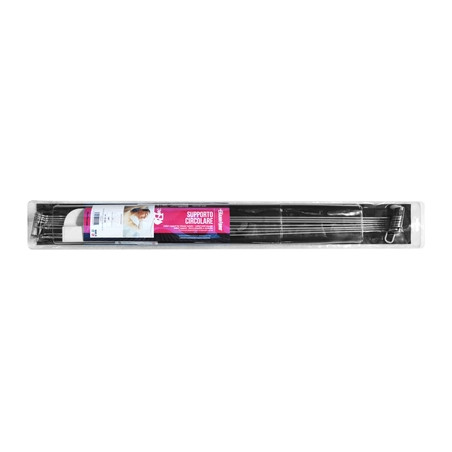 SUPPORTO CIRCOLARE PER TENDA DOCCIA 180 ° - Aste L. 76 cm