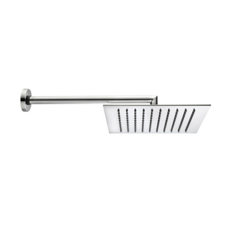 BRACCIO DOCCIA TETIS CON SOFFIONE QUADRO Cromo - cm 30x30