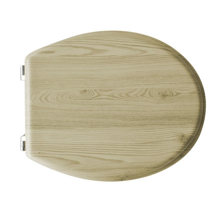 SEDILE WC UNIVERSALE IN LEGNO ACERO Acero