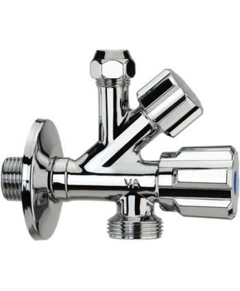 RUBINETTO COMBINATO SOTTOLAVABO - LAVATRICE 1/2 x 3/4 Blister