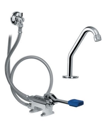 KIT RUBINETTO PEDALE 1 VIA ESTERNO A PAVIMENTO -