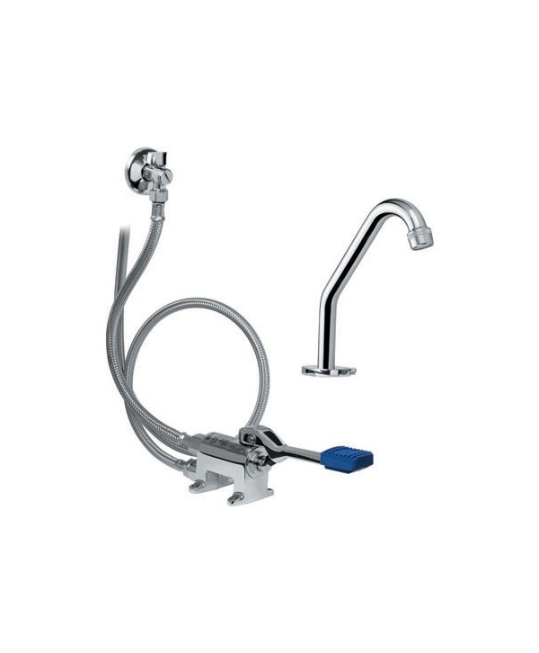 KIT RUBINETTO PEDALE 1 VIA ESTERNO A PAVIMENTO -