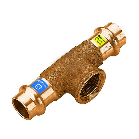 T IN BRONZO A PRESSARE FXFXFIL F ACQUA/GAS Diam. 22 x 3/4