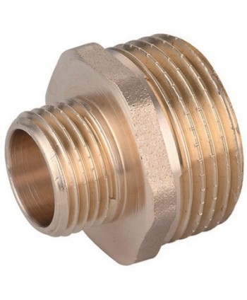 NIPPLES DIRITTO RIDOTTO MM OTTONE GIALLO 1" x 1/2
