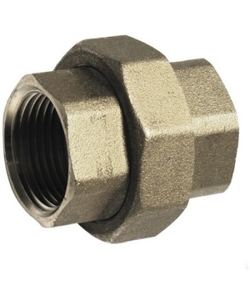 RACCORDO DIRITTO FF 3 PEZZI OTTONE GIALLO 3/4"