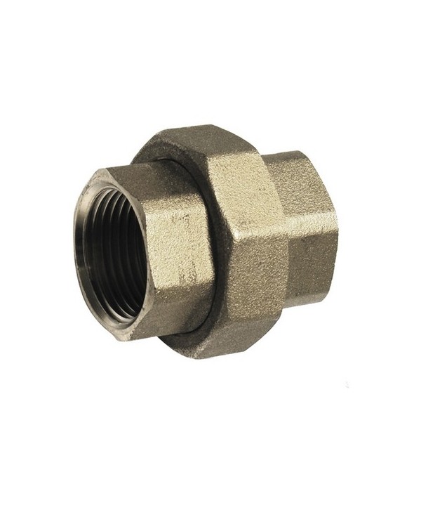 RACCORDO DIRITTO FF 3 PEZZI OTTONE GIALLO 3/4"
