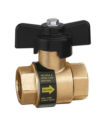 VALVOLA A SFERA FF CON RITEGNO BALLSTOP 1/2"