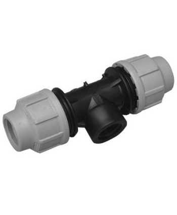 TEE A 90°  C/DERIVAZIONE FEMMINA DIANFLEX RACCORDO PER POLIETILENE 1"1/2 x 50