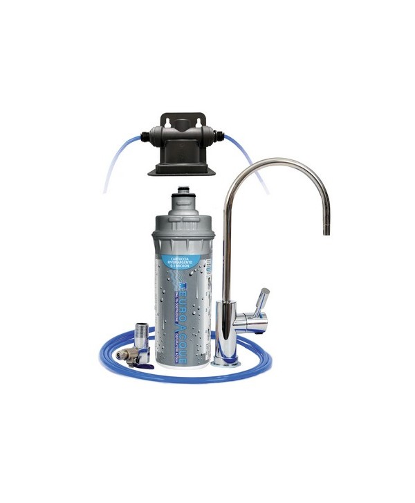 KIT FILTRO E RUBINETTO A LED RIVER ARGENTO PRO Autonomia max 11000 Lt