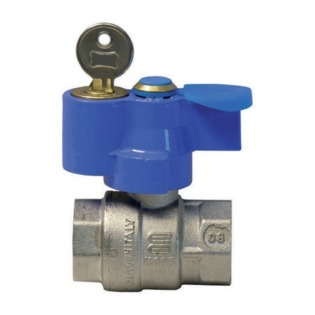VALVOLA A SFERA FF CON SERRATURA 3/4"