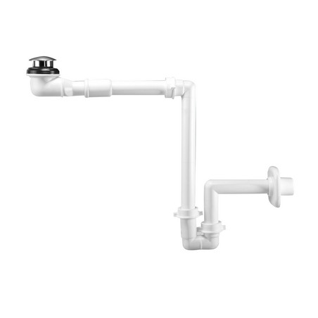 SIFONE SALVASPAZIO PER LAVABO + PILETTA BASSA Bianco