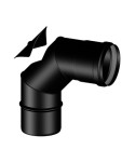 CURVA 90° MF CON ISPEZIONE PELLET SMALTATO Diam. 80