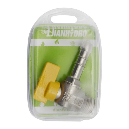 RUBINETTO A SFERA GAS SQUADRA M BLISTER 1/2 x 14 Metano