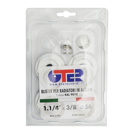 KIT BLISTER PER RADIATORI IN ACCIAIO FL 56  1"1/4 x 1/2