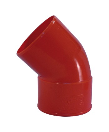 CURVA 45° IN PVC 45 ø  160