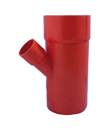 DERIVAZIONE RIDOTTA 45° IN PVC 45 ø  100/80
