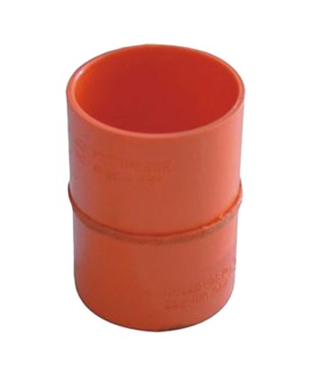 MANICOTTO CON BATTENTE IN PVC ø 80