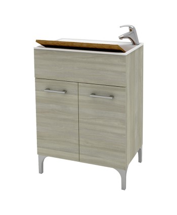MOBILE LAVATOIO 'LENA' cm 60 x 50 x h.84 - rovere grigio