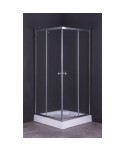BOX DOCCIA CRISTALLO A DUE PORTE 'GIADA' cm 90 x 90 - H 185