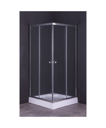 BOX DOCCIA CRISTALLO A DUE PORTE 'GIADA' cm 90 x 90 - H 185