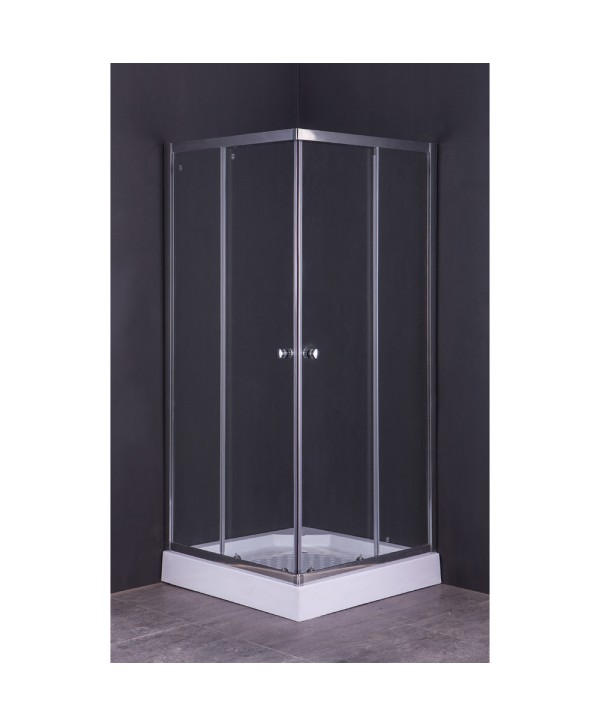 BOX DOCCIA CRISTALLO A DUE PORTE 'GIADA' cm 90 x 90 - H 185