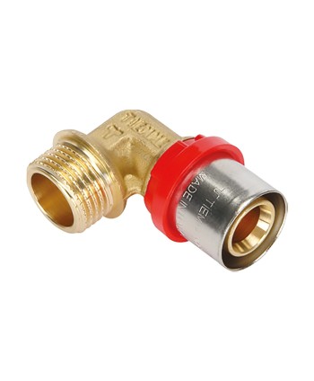 RACCORDO A PRESSARE CURVO '1654CT' 20 x 1/2 - maschio