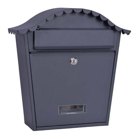 CASSETTA POSTA COUNTRY DOMUS ACCIAIO VERN ANTRACITE MM 360X135 H.MM 370