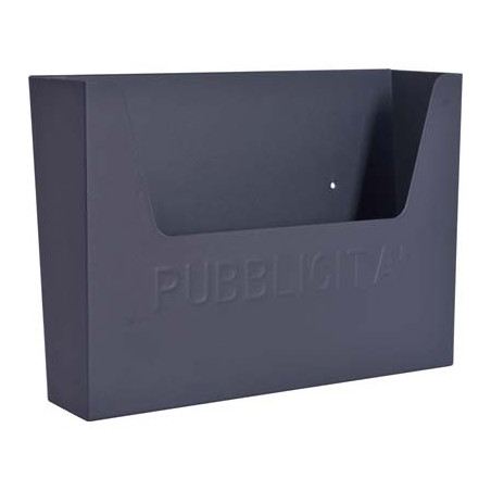 CASSETTA PORTA PUBBLICITA DOMUS ACCIAIO VERN ANTRACITE MM 355X100 H.MM 290