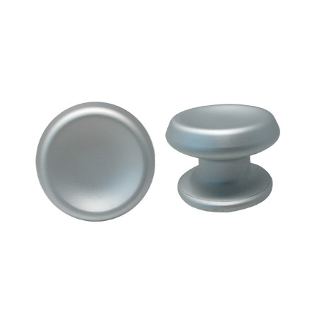 POMOLO X PORTONE 166 SAGUATTI ALLUMINIO ARGENTO SATINATO D.MM 80 BASE D.MM 70