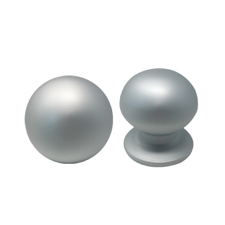 POMOLO X PORTONE 169 SAGUATTI ALLUMINIO ARGENTO SATINATO D.MM 70 BASE D.MM 60