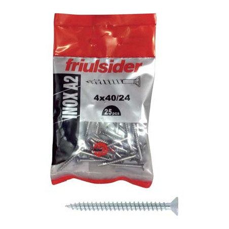 VITE TRUCIOLARE TSP INOX A2 SELF FRIULSIDER CAVA PZ FILETTO INTERO MM 5,0X50 CF=PZ 25