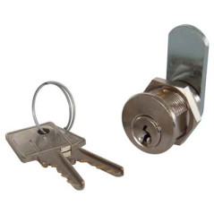 SERRATURA A CILINDRO LEVA DRITTA 22 MERONI OTTONE CROMATO F.MM 20 L.MM 20