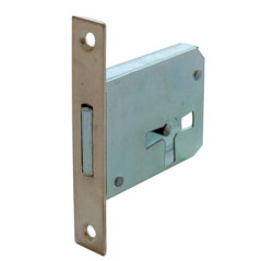 SERRATURA MOBILI A INFILARE B.QUADRO OTTONATO F.MM 12 1 LEVA E.MM 30 DX
